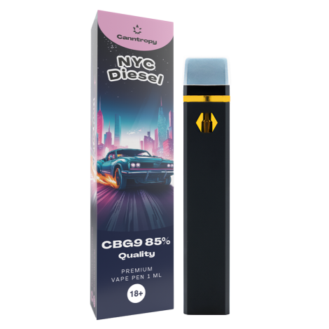 Vape Canntropy CBG9  NYC Diesel, 85 % CBG9  1 ml