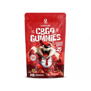 Gummies CanaPuff CBG9 Fraise, 5 pcs x 25 mg CBG9, 125 mg