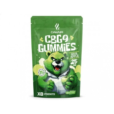 Gummies CanaPuff CBG9 Pomme, 5 pcs x 25 mg CBG9, 125 mg