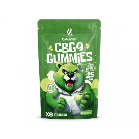 Gummies CanaPuff CBG9 Pomme, 5 pcs x 25 mg CBG9, 125 mg