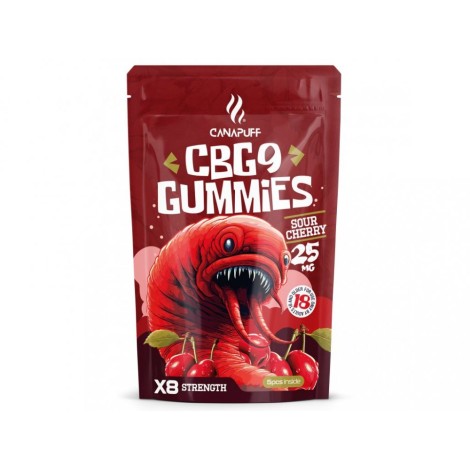 Gummies CanaPuff CBG9 Cerise, 5 pcs x 25 mg CBG9, 125 mg