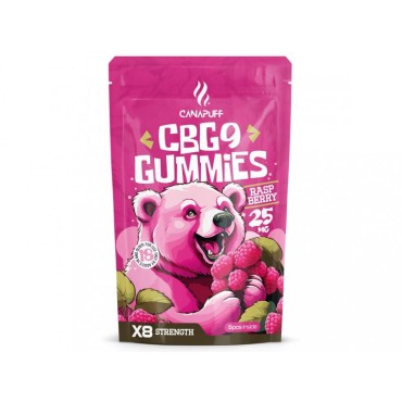 Gummies CanaPuff CBG9 Framboise, 5 pcs x 25 mg CBG9, 125 mg