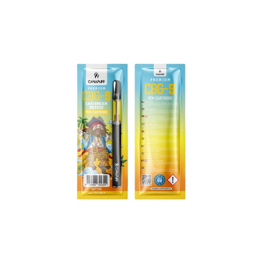 Vape Pen + Cartridge Caribbean Breeze, CBG9 79 %  1 ml