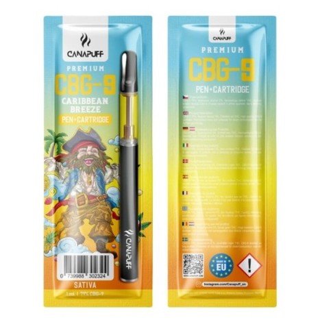 Vape Pen + Cartridge Caribbean Breeze, CBG9 79 %  1 ml