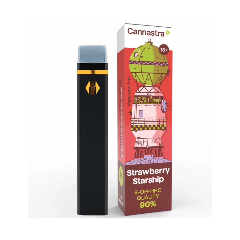 Vape Pen cannastra Strawberry Starship 90% 8-OH-HHCP