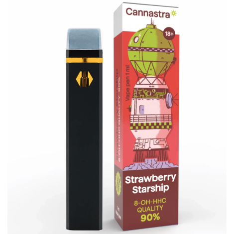 Vape Pen cannastra Strawberry Starship 90% 8-OH-HHCP